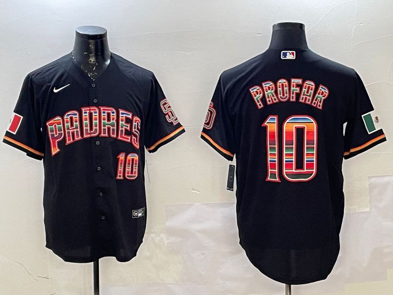 Men San Diego Padres #10 Profar Black Fashion Game 2025 Nike MLB Jersey style 1->san diego padres->MLB Jersey